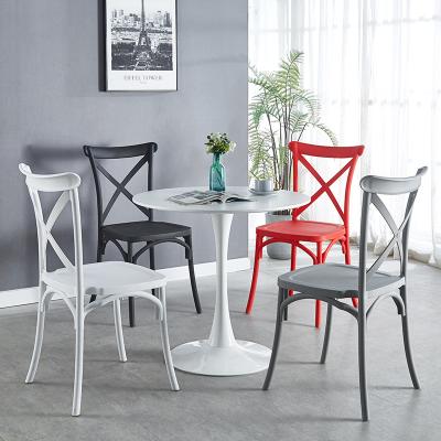 China Colorful Wholesale Cheap PP Back Tops Plastic Chairs Dining Room Furniture For Home for sale