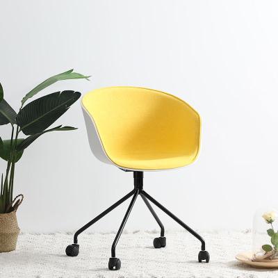 China Other Wholesale Cheap Ergonomic Office Furniture Swivel Cafe Fabric Hotel Chairs With Metal Leg for sale