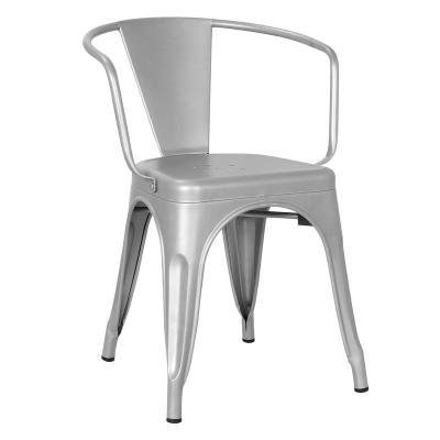 China Wholesale Vintage Style Steel Industrial Metal Colorful Dining Chair For Restaurant for sale