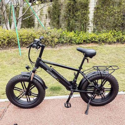 China Electric dirt bike 48v 500w 750w A6AH26F-M alloy HOTEBIKE 20 inch 10AH battery aluminum pedal assist electric bike for sale