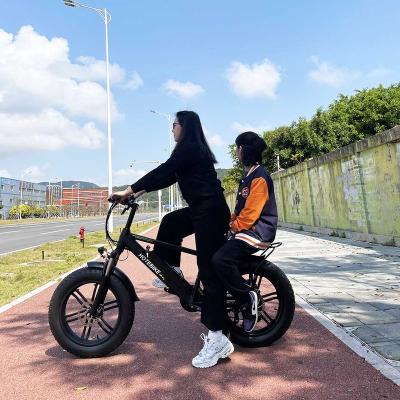 China Aluminum Alloy Electric Dirt Bike 48v 500w 750w A6AH26F-M Long Range High Speed ​​Ebike 20 Inch 10AH Fat Hidden Battery Electric Bicycle for sale