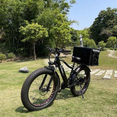 China Aluminum Alloy Electric Cargo Bicycle A6AH26F Electric Bike 48v 500W 750W Motor Aluminum Alloy Frame ebike for sale