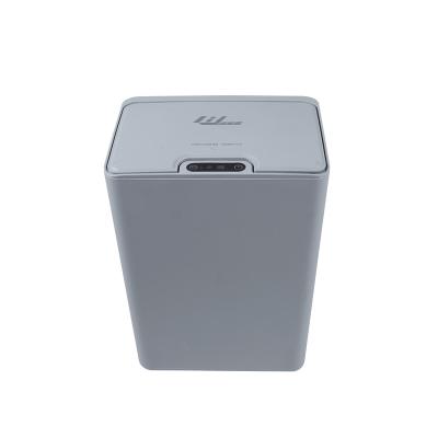 China Smart non-contact viable opening design is easy to open ABS rectangular garden smart trash can for home for sale