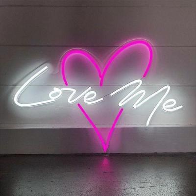 China Pretty New Portable Led Bud Light Heart Neon Signs Acrylic Love Letters Shops Sign From Neon Sign Manufacturer for sale