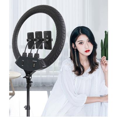 China PORTABLE 18 Inches Large Selfie Stick Fill Light Phone Holders 18 In Tripod Led Ring Lights With Stand for sale