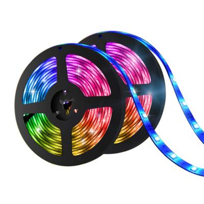 China Residential Smart Led 3 Pin 120 5050 44 Waterproof Warm RGB Music Sound Vivid Strip Lights With App Remote for sale