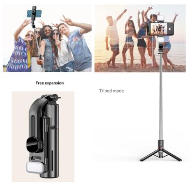 China New Extra Long L10 Photography Shooting Extendable Vanish Pro Camera Selfie Stick 360 Rotation Tripod With Two Led Fill Lights for sale