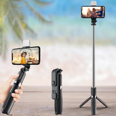 China Photography 102cm Flexible Smart Gimbal Shooting Selfie Stick Yunteng Remote Control Tripod With Mini Fill Light for sale