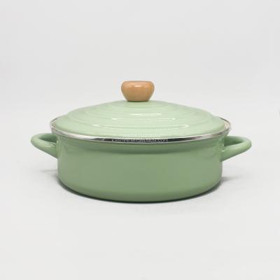 China Sustainable Enamel 3.5L Casserole Casserole Stock Pot Utensils Steel Dutch Oven for sale