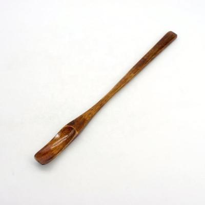 China Sustainable Wooden Handle Wooden Long Handle Handmade Coffee Stir Spoon Tea Spoon Honey Stick Bar Spoon for sale