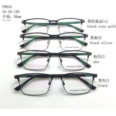 China Universal Stainless Steel Frame Optical Glasses P9616 for sale