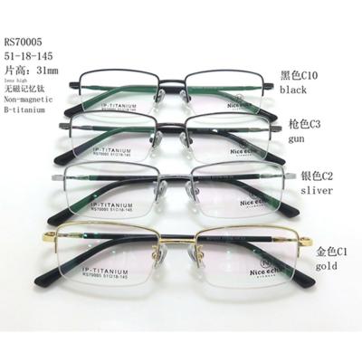 China Ultra-retro universal fashion trend, business literature, non-magnetic memory, semi-titanium design, RS70005 optical glass frame for sale