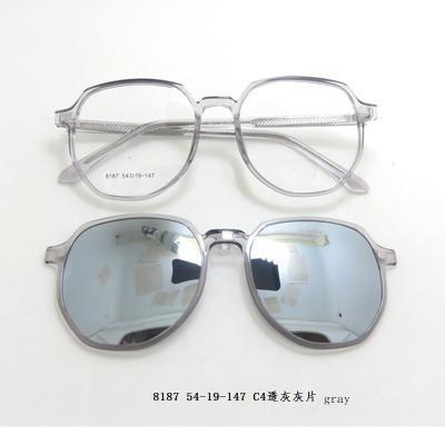 China Glasses Fashion Sunglasses SunglassesTRPlate Foot Set Polarized Clip Glass Frame 8187 for sale