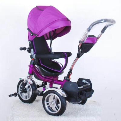 China baby tricycle seat/kids folding rotary tricycle with EVA TIRE/baby folding tricycle with umbrella for sale