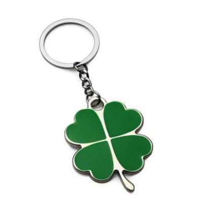 China High Quality Four Leaf Lucky Clover Key Chain Europe Metal Key Chain For Promotion Gift for sale