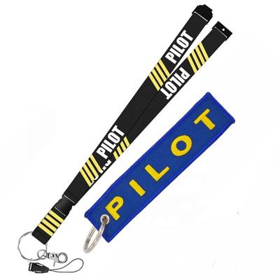 China Attractive promotion gift custom logo lanyard high quality embroidered key chain in price and quality keychains for sale