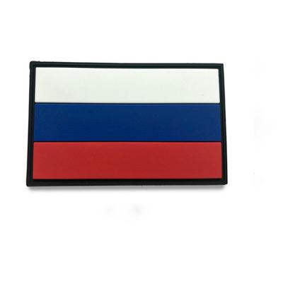 China Soft PVC 3D Russian Country 2D Flag Patch Custom PVC Apparel Labels for sale