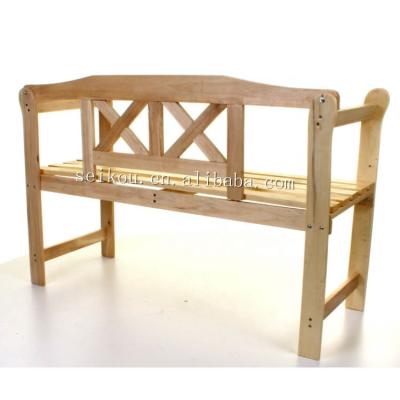 China Foldable Natural Rustic Outdoor Garden Patio Color Wooden 3 Seater Bench for sale