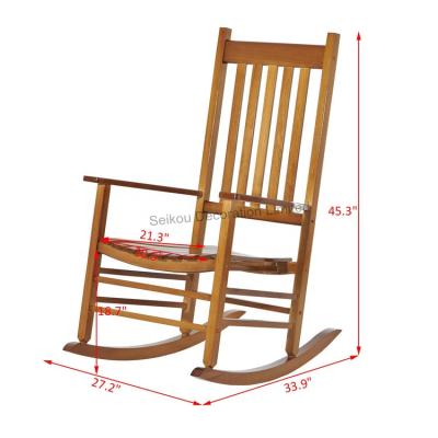 China Antique Wooden Chair Wooden Leisure Chair Folding Chair Adirondack Reclining Rocking Chair for sale