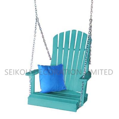 China Eco - Friendly HDPE Chair Traditional Single Porch Swing Adirondack Chair Swing for sale