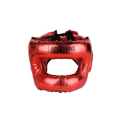 China Weifang Edton Boxing Head Guard Professinal Safety Pu Logo Leather Custom Helmet Head Guard Training/Fitness Taekwondo for sale