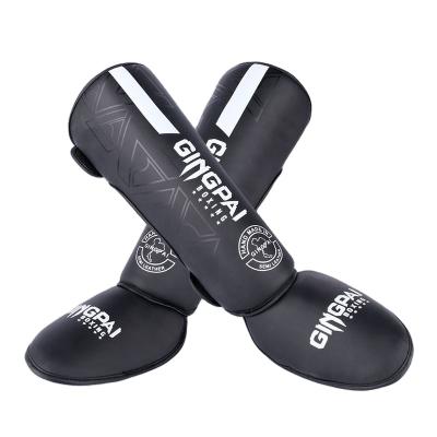 China Good Quality Boxing Shin Guards Leg Protector Muay Kick Boxing Pad Custom Design Thai Shin Instep Guards For Fight Fighters for sale