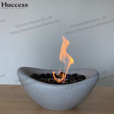 China Fire Pit Indoor Use Safe Personal Concrete Ethanol Stored And Outdoor Tabletop Portable Fireplaces for sale