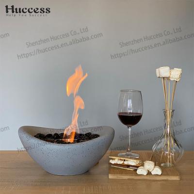 China Stocked ready to ship stainless steel indoor and outdoor table cup mine fire safe portable concrete indoor fireplace for sale