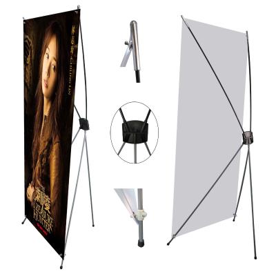 China Custom Outdoor Trade Show Adjustable Flex Display Aluminum Tripod X Logo Banner Stand Foldable for sale