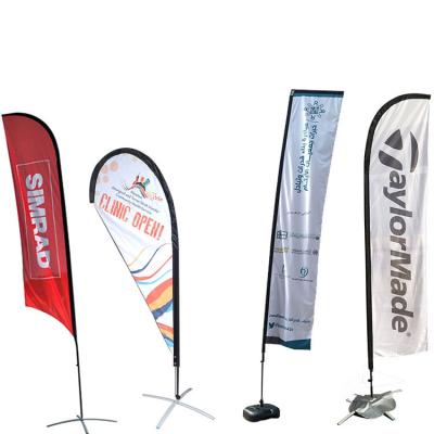 China FLYING custom flag banner printing flying banner shark fin flag banner with pole for sale