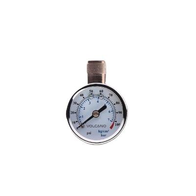 China Deflation Air Compressor Stainless Steel Intermittent Pressure Gauge Air Tire Inflator Pressure Gauge With 100psi for sale