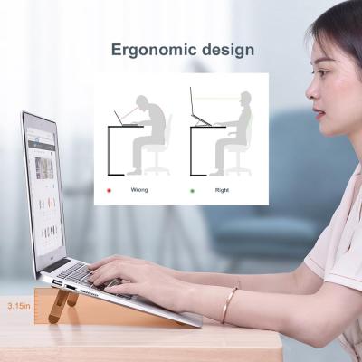 China (Size) Adjustable Portable Laptop Stand for Desk, Invisible Laptop Stand Cooling Stand, Computer Mini Laptop Stand for sale