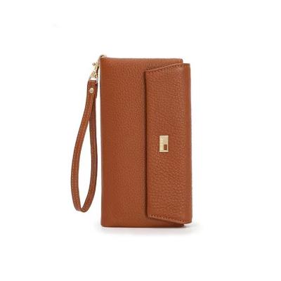 China New Anti-theft Guangzhou Factory Anti-theft Clutch Bag Doka Mobile Phone Tote Bag Coin Credit Card Ladies Instant Leather Wallet for sale