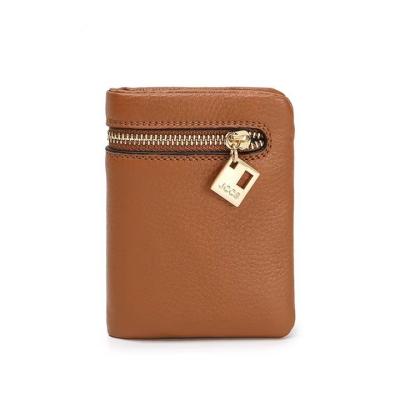 China Ladies Waterproof Hot Selling Genuine Leather Exquisite Contract and Practical Coin Purse Cards Case Wallet for sale