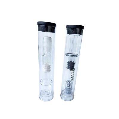 China Custom transparent luer lock syringe pvc round tube cosmetic labels 1ml plastic tube packaging for sale