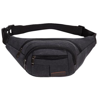 China Men's and women's new waterproof cross-country sports canvas messenger bag washed canvas belt bag for sale