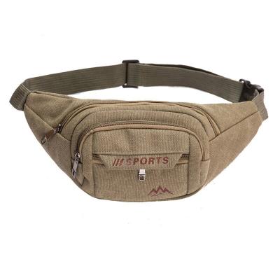 China Waterproof Men's Canvas Waist Bags Men Outdoor Sports Multifunctional Scenic Waist Guide Waist Bags Customized for sale