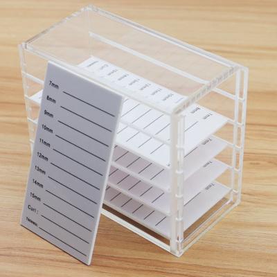 China Custom Private Label Eyelash Extension Tile Holders Acrylic Wick Extension Tile Box Case With Cover W11.5xD6.2xH10cm or Customize for sale