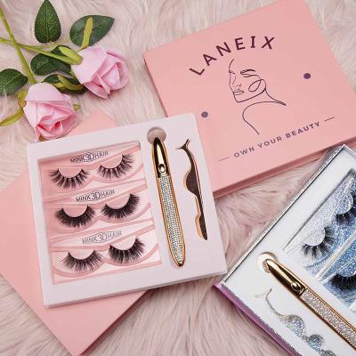 China 10 magnet lashes natural pink waterproof natural magnetic lashbox packaging box with sliver magnetic lahes with coating private label for sale