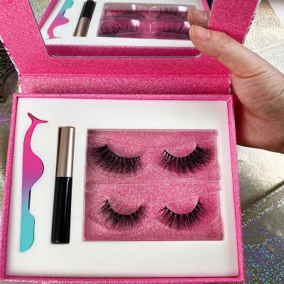 China Natural cruelty free magnetic eyelashes cut case set pesta like pelo a pelo lashes seller magnetic eye lashesh top and bottom for sale