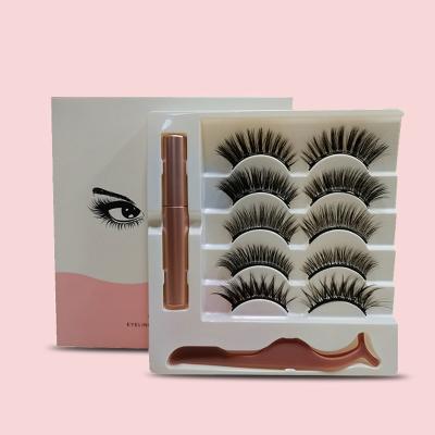 China 10 mink eyelashes 25 mm natural fluffy waterproof magnetic 3d mink eyelash with pink magnetic eyelash box for sale