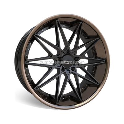 China A0092 Custom Wheel Car Wheel Rines 22 Inch 22x9 22x10.5 Staggered Aluminum Wheel 5x120 PCD 5X112 5X130 Gloss Black Milled for sale