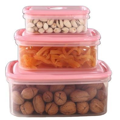 China Sustainable Household Sealed Fridge Storage Crisper Microwave Food Bowl Plastic Fruit Drawer Food Box 1 SET for sale