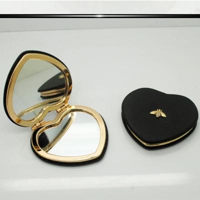 China New Small Bee 2022 personalized portable double-sided folding mirror mini makeup mirror pocket compact mirror for sale