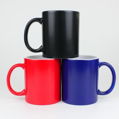 China Sublimation Viable Color Changing Ceramic Custom Magic Coffee Mug 330ml Mug for sale