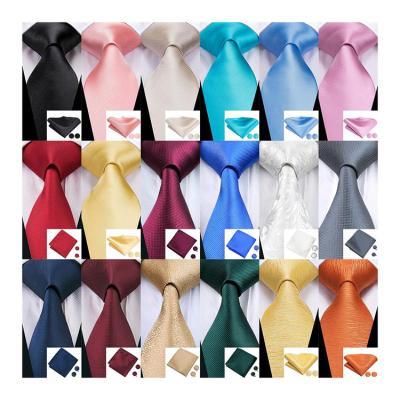 China Wholesale Fashion Silk High Quality Solid Color Mens Ties Satin Tie And Pocket Square Set Silk Ties Men for sale