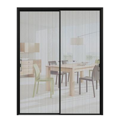 China Modern ultra narrow aluminum tempered glass door frame high strength and corrosion resistance style sliding door for sale