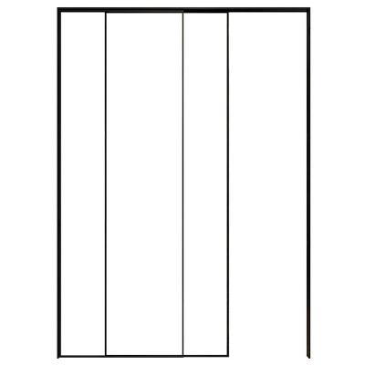 China High strength and corrosion resistance three-link sliding door bathroom balcony door glass very narrow partition for sale