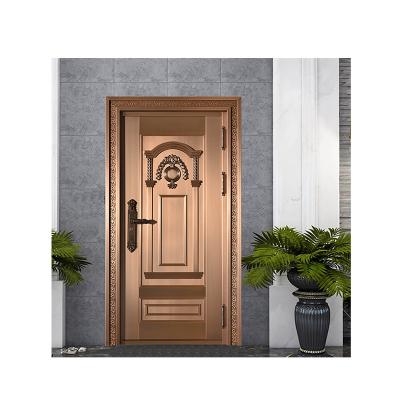 China High Strength and Corrosion Resistance Entrance Security 4ft High Quality Steel Door with Roman Frame Design for sale