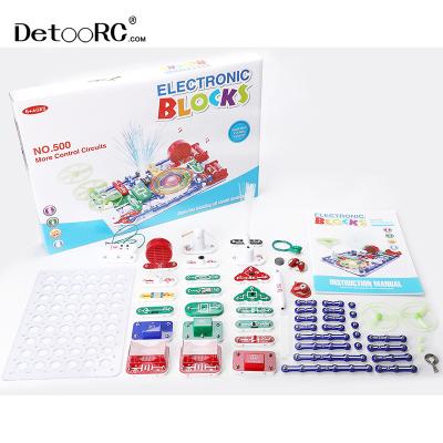 China Detoo Educational DIY Plastic Science Assemble Toys For Children Multifunctional Building Blocks Electronic Toys for sale